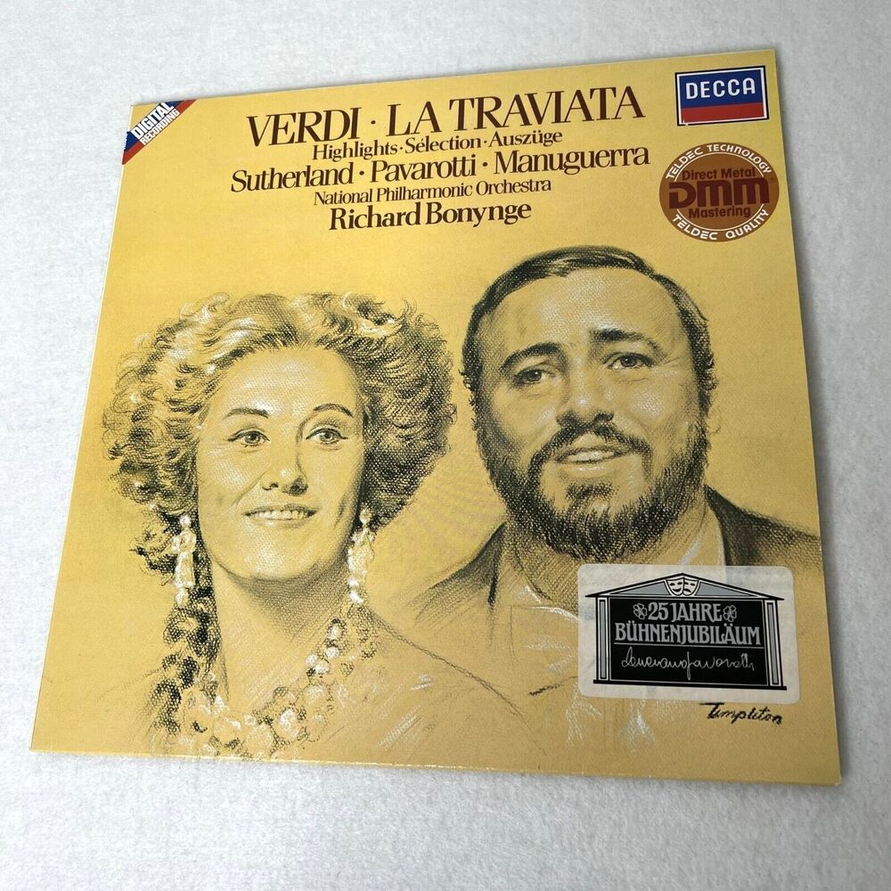 Luciano Pavaretti Verdi La Traviata Vinyl Record German Version